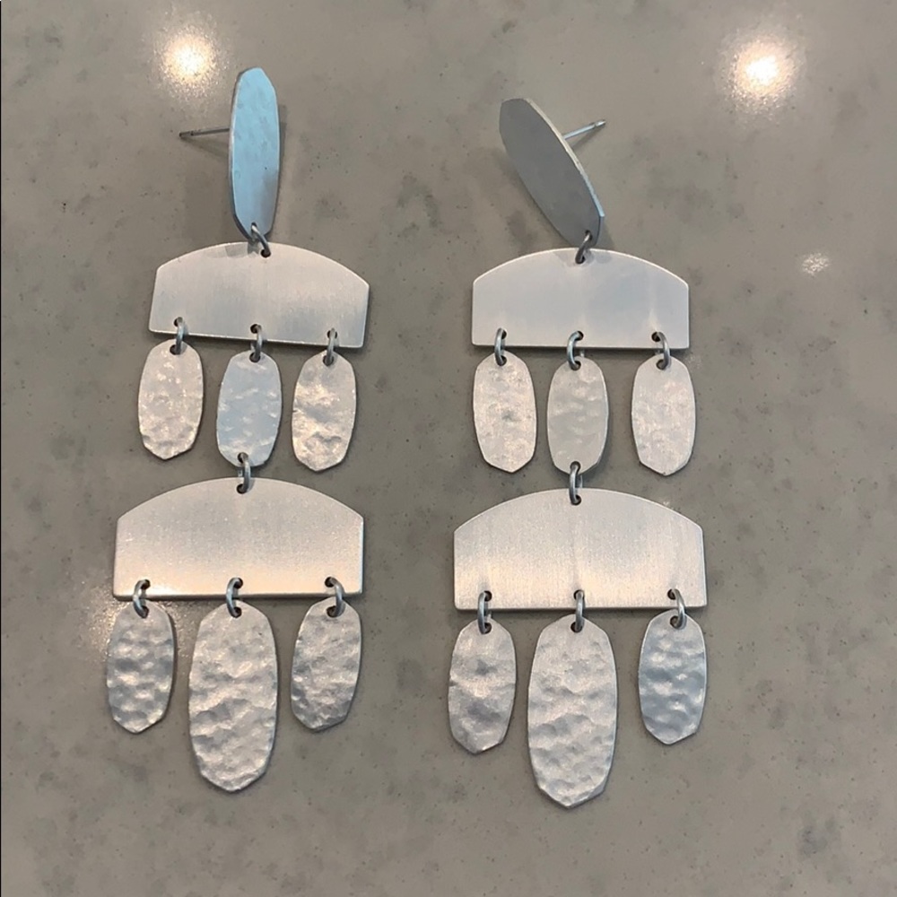 Kendra Scott silver chandelier earrings